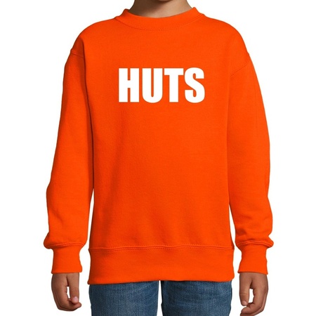 HUTS fun sweater oranje voor kids