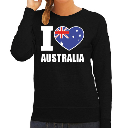 Overtuiging Veroveraar tent Australie / Australia landen trui met Australische vlag zwart voor dames |  Fun en Feest