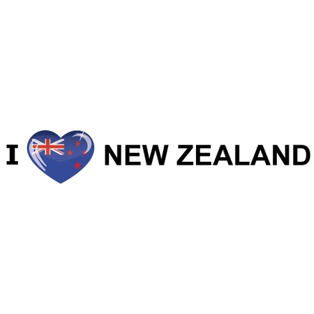Landen sticker I Love New Zealand
