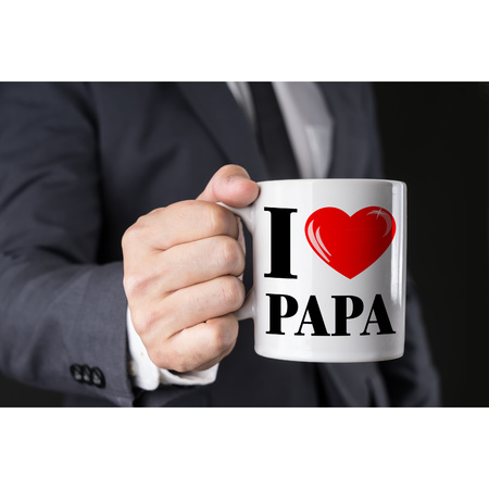 Vaderdag I Love Papa koffiemok / beker 300 ml