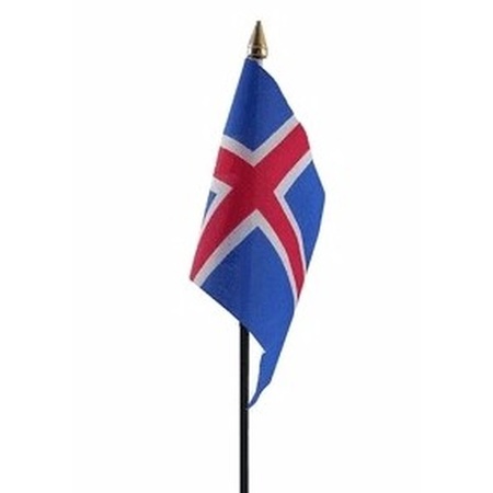 IJsland vlaggetje polyester
