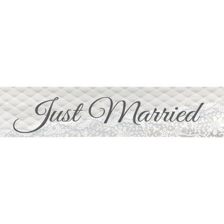 Just Married bruiloft versiering spandoek 360 cm