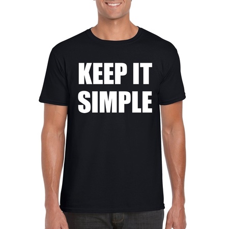 Keep it simple fun t-shirt zwart voor heren