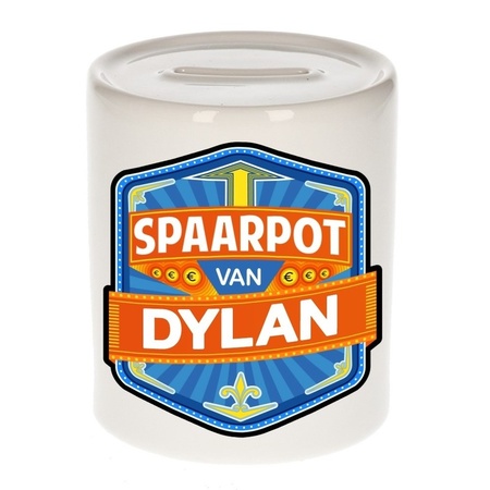 Vrolijke kinder spaarpot voor Dylan