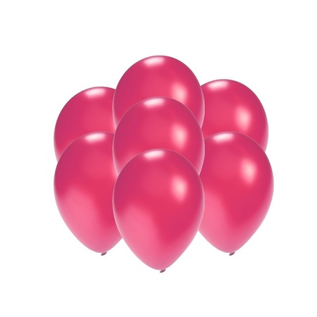 100x Mini ballonnen roze metallic