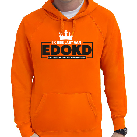 Bellatio Decorations Koningsdag hoodie heren - extreme dorst op koningsdag - oranje - feestkleding
