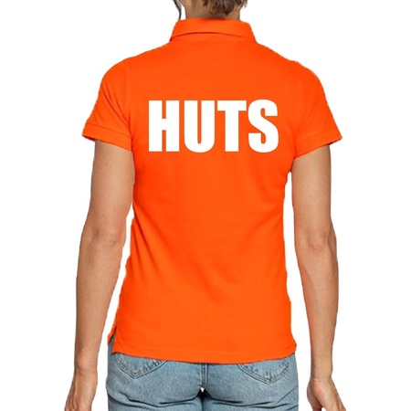 Koningsdag polo t-shirt oranje HUTS voor dames