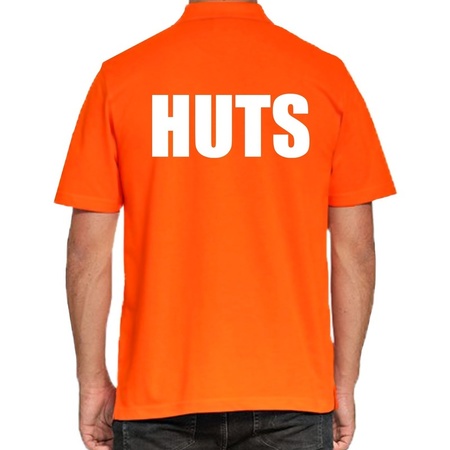 Koningsdag polo t-shirt oranje HUTS voor heren