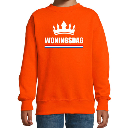Kingsday sweater woningsdag orange for kids