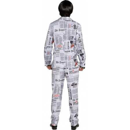 Big size news paper print costume