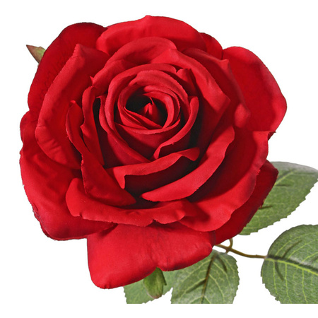 Artificial flower - red rose - de luxe - 30 cm