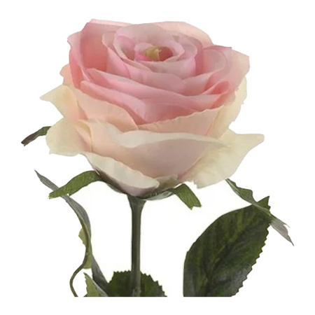 Emerald Kunstbloem roos Simone - licht roze - 45 cm - decoratie bloemen