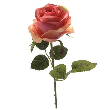 Emerald Kunstbloem roos Simone - roze - 45 cm - decoratie bloemen