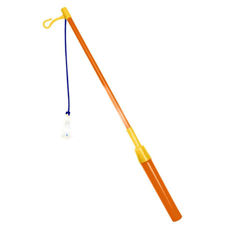 Lantern stick 39 cm - with soccer bal lantern - white - 25 cm