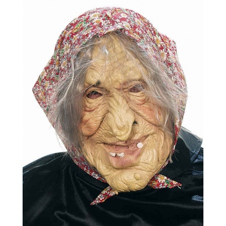 Griezelige oude vrouw verkleedmasker