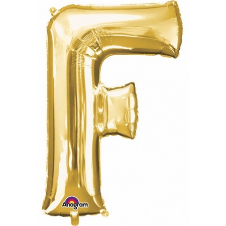 Mega grote gouden ballon letter F