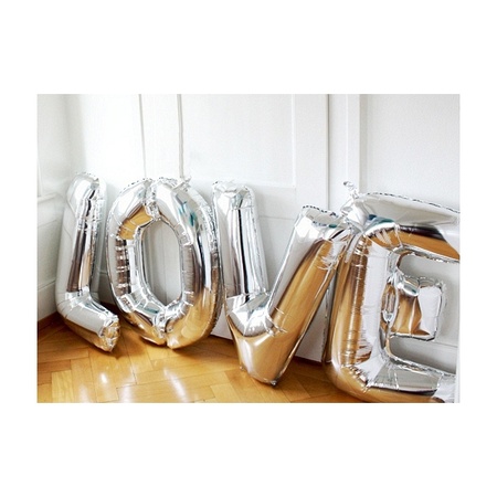 Mega grote zilveren ballon letter H