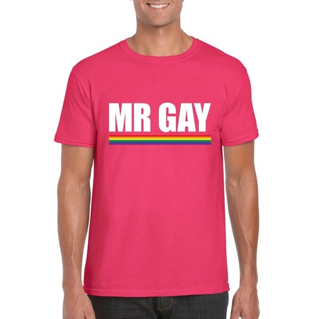 Gay Pride shirt pink Mr Gay men
