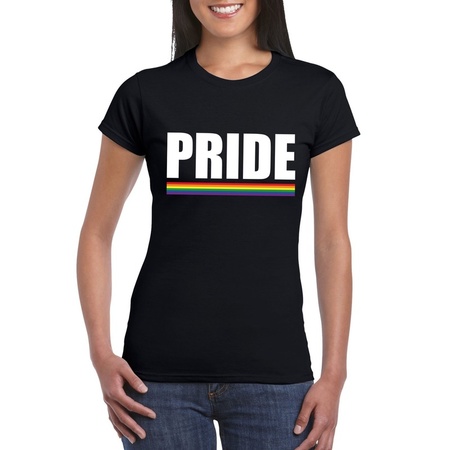 Gay Pride lesbo shirt zwart Pride dames