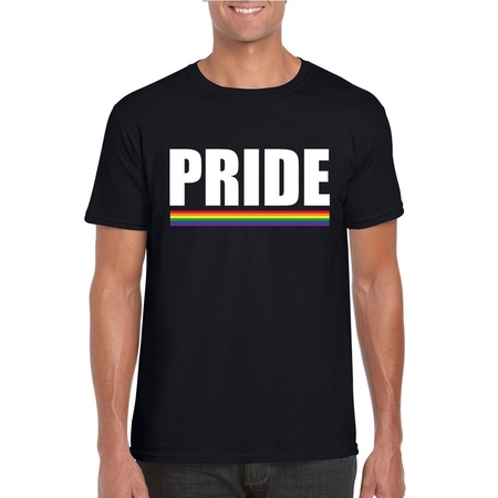 Gay Pride homo shirt zwart Pride heren