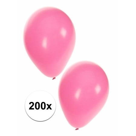 200x Lichtroze feest ballonnen
