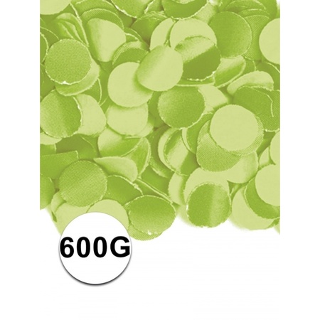 Zakje met 600 gram lime groene confetti