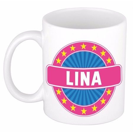 Voornaam Lina koffie/thee mok of beker