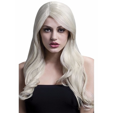 Blonde wig long deluxe