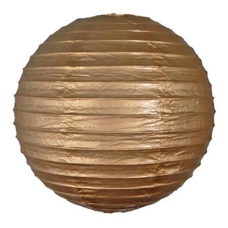 Gouden bol lampion 25 cm