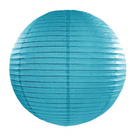 Turquoise blauwe lampionnen rond 35 cm