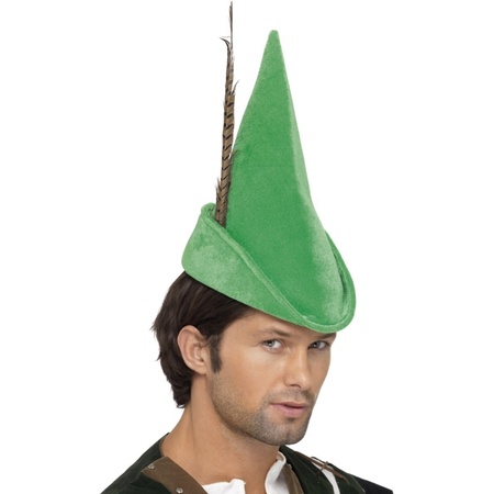 Green Robin Hood hat for adults