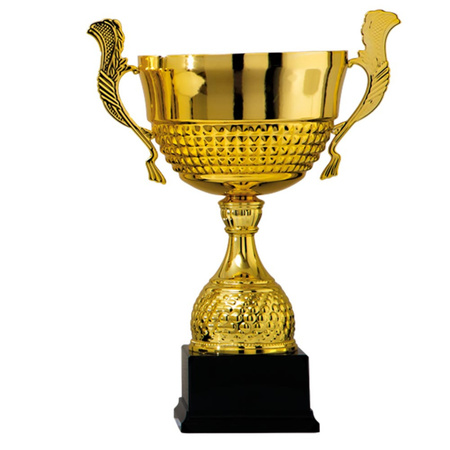 Luxe trofee/bokaal - goud incl. zilver - oren - metaal - 36 x 18 cm