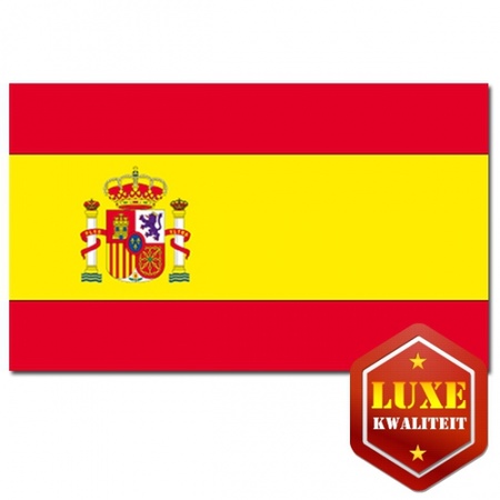 Spaanse vlag met wapen luxe kwaliteit