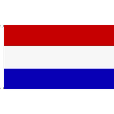 Oranje versiering buiten pakket 1x mega Nederland vlag + 300 meter vlaggetjes