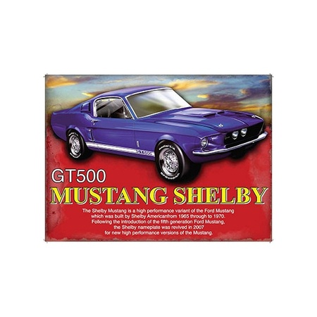 Metalen wand bordje GT500 Shelby