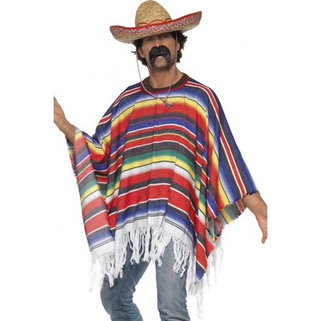 Mexico verkleed kleding poncho met hoed