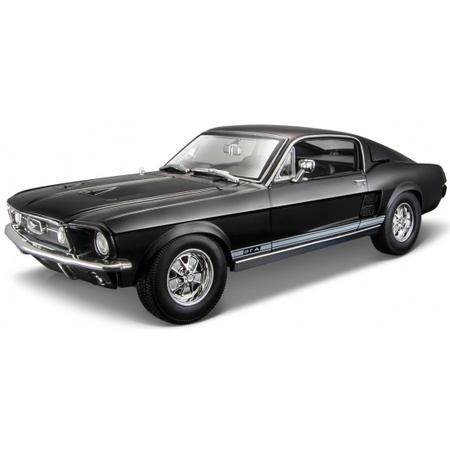 Schaalmodel Ford Mustang 1967 zwart 1:18