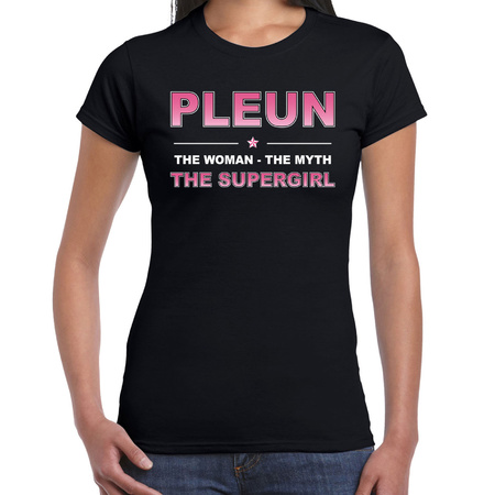 Naam Pleun The women, The myth the supergirl shirt zwart cadeau shirt