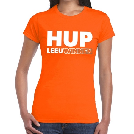 Nederlands elftal supporter shirt Hup LeeuWinnen oranje voor dames