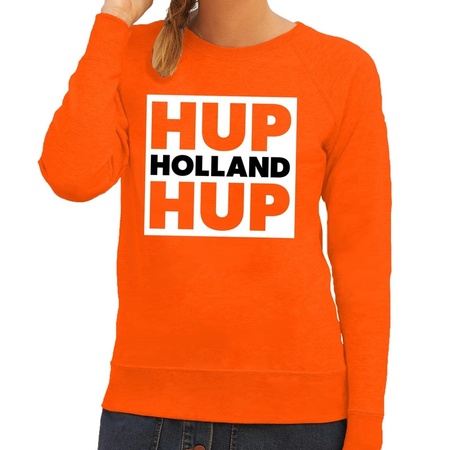 EK / WK supporter sweater hup Holland hup oranje voor dames