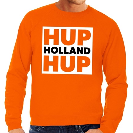 EK / WK supporter sweater hup Holland hup oranje voor heren
