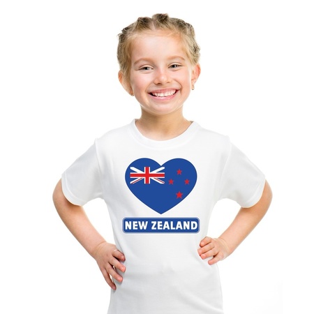 Stressvol Goedaardig Correct I love Nieuw Zeeland t-shirt wit kinderen | Fun en Feest