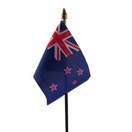 Nieuw Zeeland versiering tafelvlag 10 x 15 cm