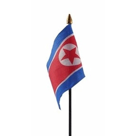 Noord Korea vlaggetje polyester