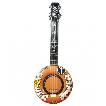 Opblaasbare flower power banjo