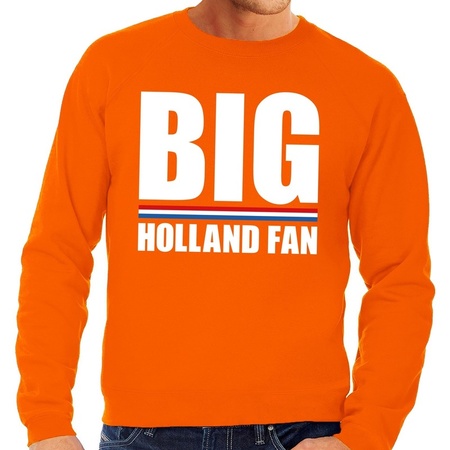 Grote maten Big Holland Fan trui oranje heren