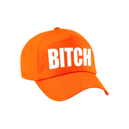 Orange Bitch cap for adults
