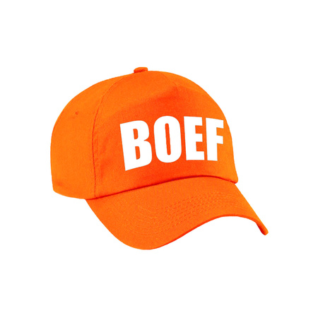 Orange Boef cap for kids