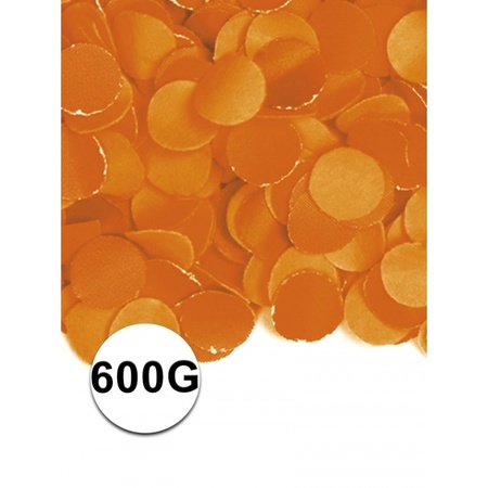 Zakje met 600 gram oranje confetti