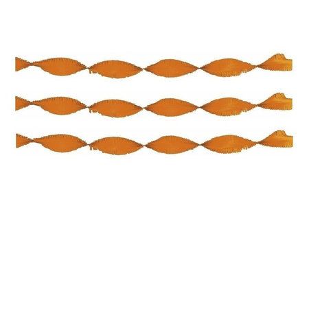 Crepe papier slinger oranje 72 meter